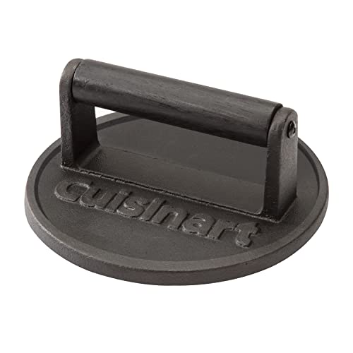 Classic Cuisinart 6.5" Cast Iron Smashed Burger Press, Round
