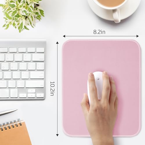 Pink Mouse Pad, Nice and Cute Mouse Pad, Splash-Proof Textured