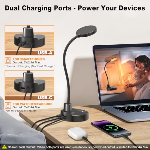 top-tier 15W LED Desk Lamp with USB Charging Essentials