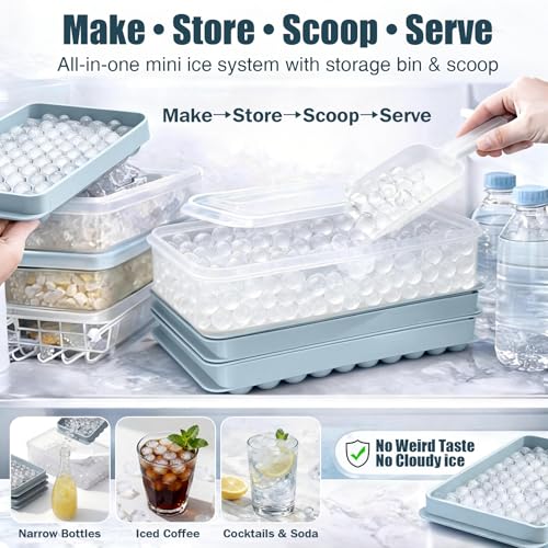 top-tier WIBIMEN Mini Ice Cube Trays, 0.55” Tiny Pebble Ice Set
