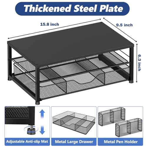 Smart Home OPNICE Desk Organizer and Accessories, 2-Tier Computer Monitor Stand for Daily Use