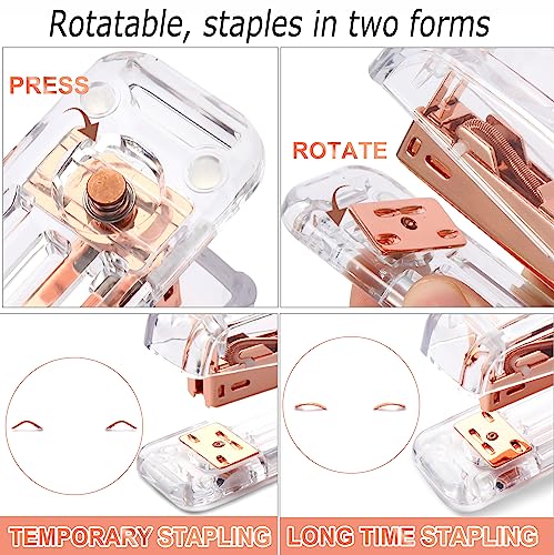 Minimalist Famassi Rose Gold Desk Accessories，Office Supplies Set for Daily Use