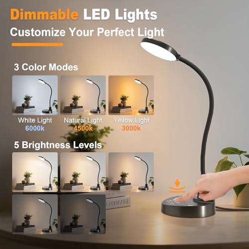 top-tier 15W LED Desk Lamp with USB Charging Essentials