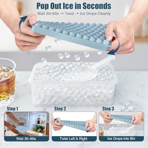 top-tier WIBIMEN Mini Ice Cube Trays, 0.55” Tiny Pebble Ice Set